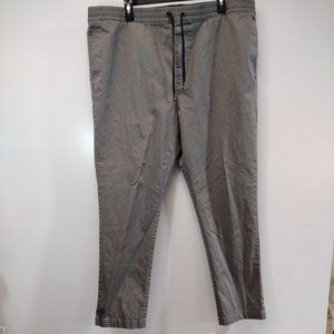 Tommy HIlfiger Men's Cotton Drawstring straight leg pants Dark Tan XXL